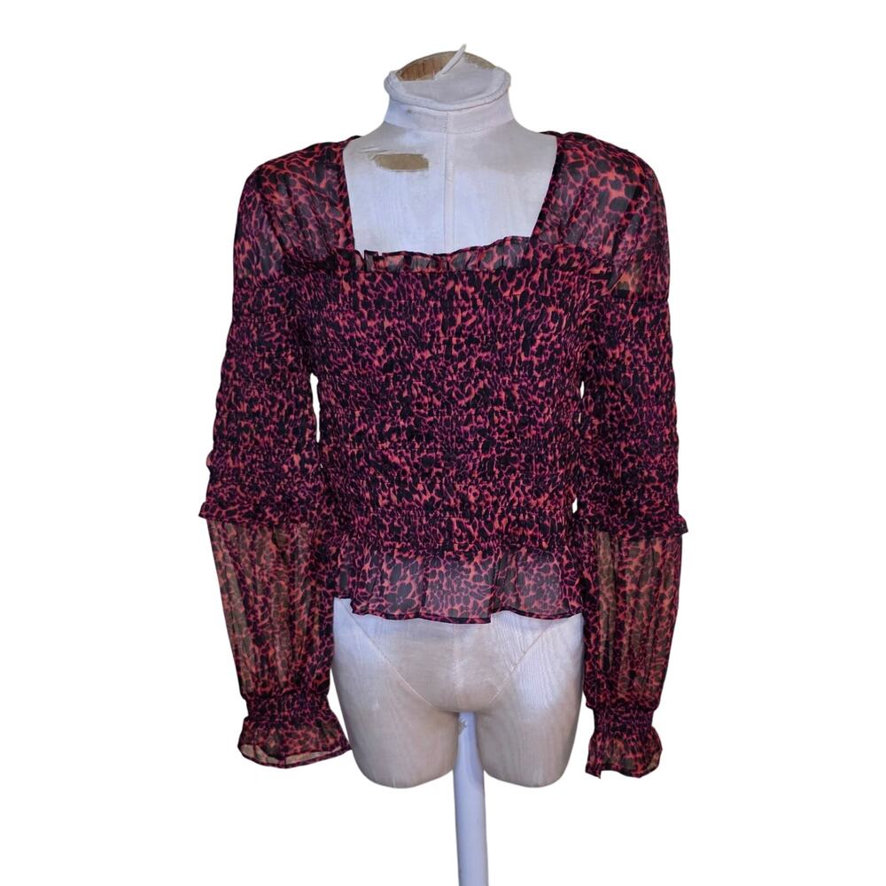 WALTER BAKER Serena Top City Lights red Size M NWT
